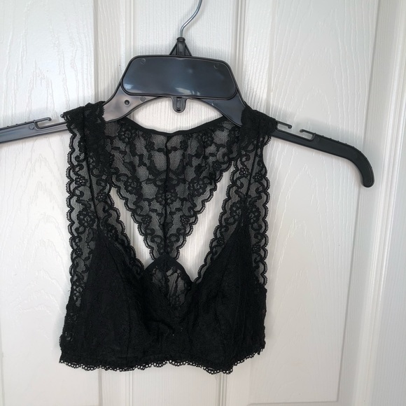 Victoria's Secret Lace Black Brawletest Sexy Bra T-Back Razorback Small - Picture 2 of 5